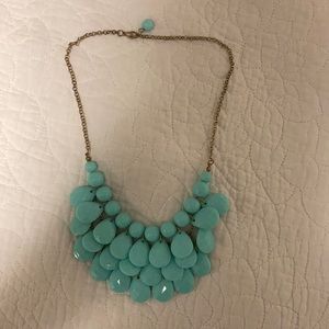 2000s Turquoise Acrylic Statement Necklace